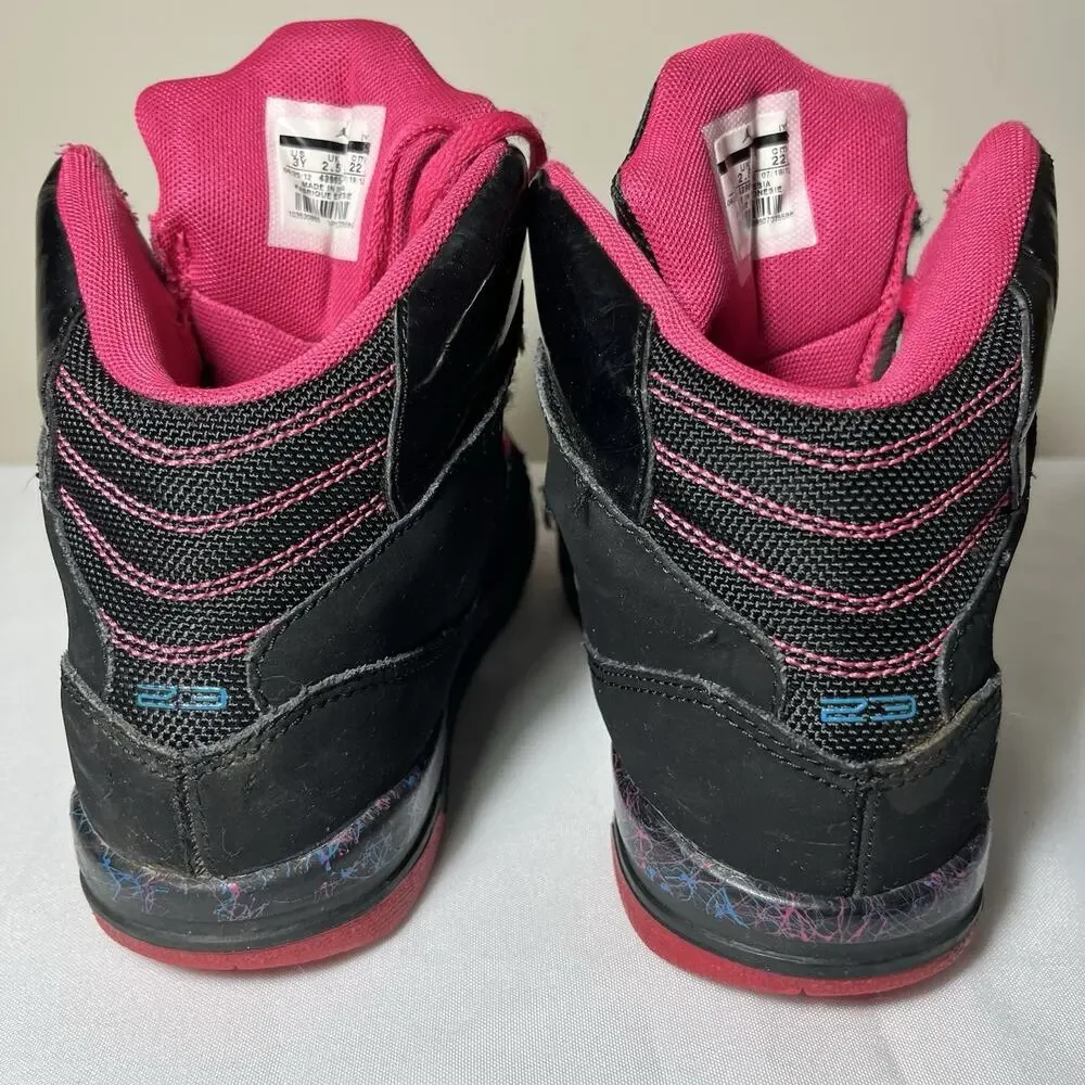 2013 Nike Air Jordan SC1 Black/Dynamic Blue/Vivid Pink Youth Shoes Size 3Y Retro